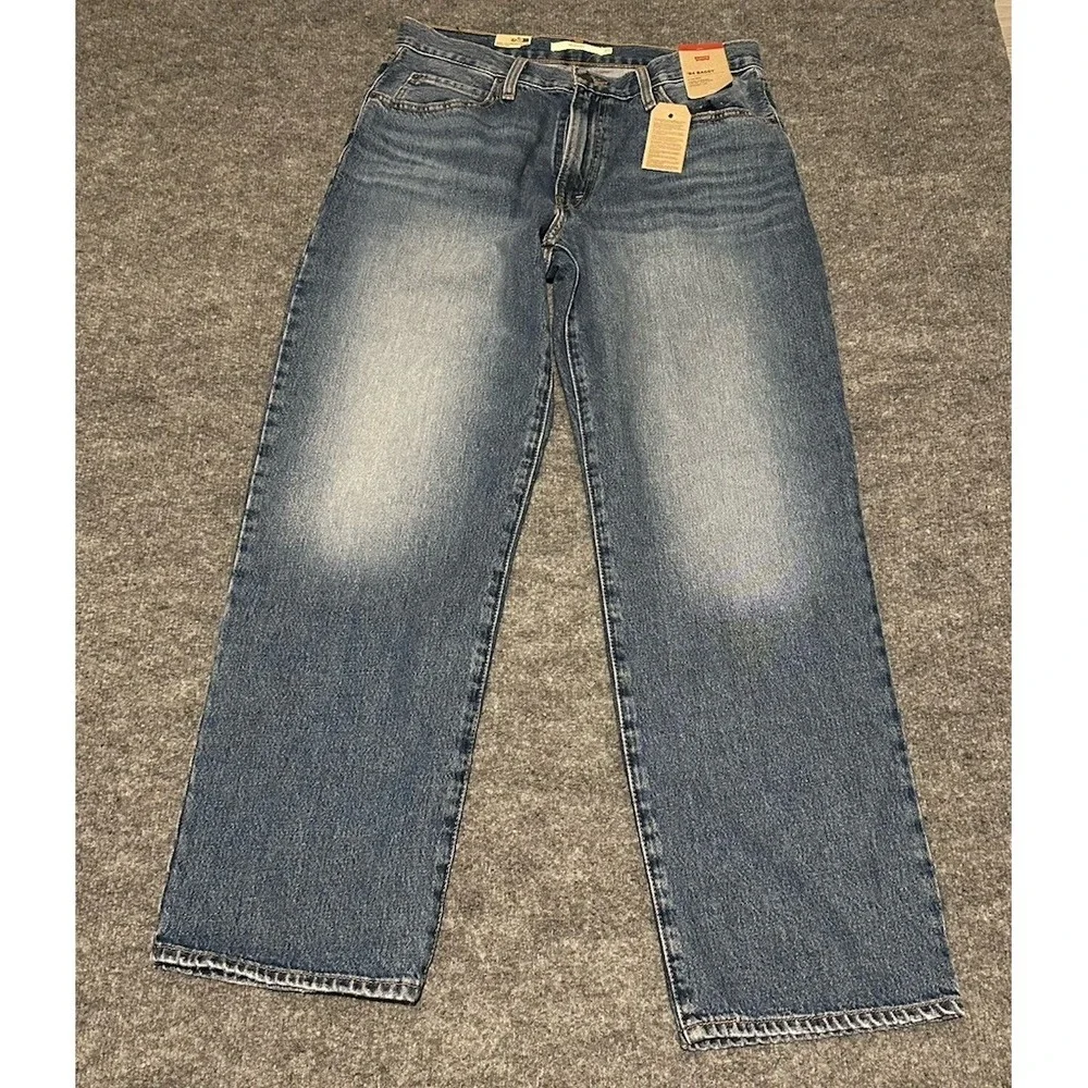Levis 94 Baggy Wide Leg Jeans Mens 30x31 Blue Denim Zip Fly Pants NWT